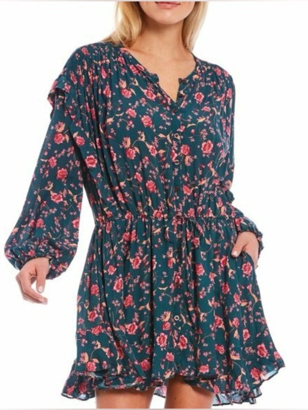 Free People Flower Fields Mini Dress, Size Small EXCELLENT CONDITION